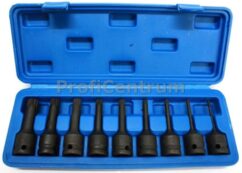 LLAVES DE IMPACTO ESTRIADAS XZN 1/2' M4-M16 CR-MO 9 UDS.