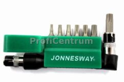 TORX TORXY CON AGUJERO PUNTAS T10-T40 MANGO 1/4' JUEGO 8 uds. JONNESWAY