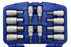 LLAVES HEXAGONALES IMBUS H5-H22 CON VASO 1/2' 12 UDS.