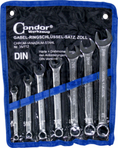 LLAVES COMBINADAS EN PULGADAS 1/4'-5/8' 7 uds. CONDOR-Alemania