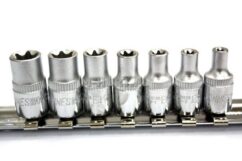 JUEGO DE 7 LLAVES DE VASO TORX-E 1/4'' JONNESWAY