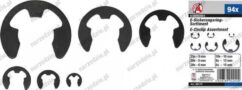 Anillos de seguridad tipo E Chavetas E-CLIP de 3-15 mm 94 uds.