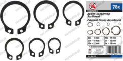 Anillos exteriores Seger 8-19mm Juego de anillos de expansión 78 uds.