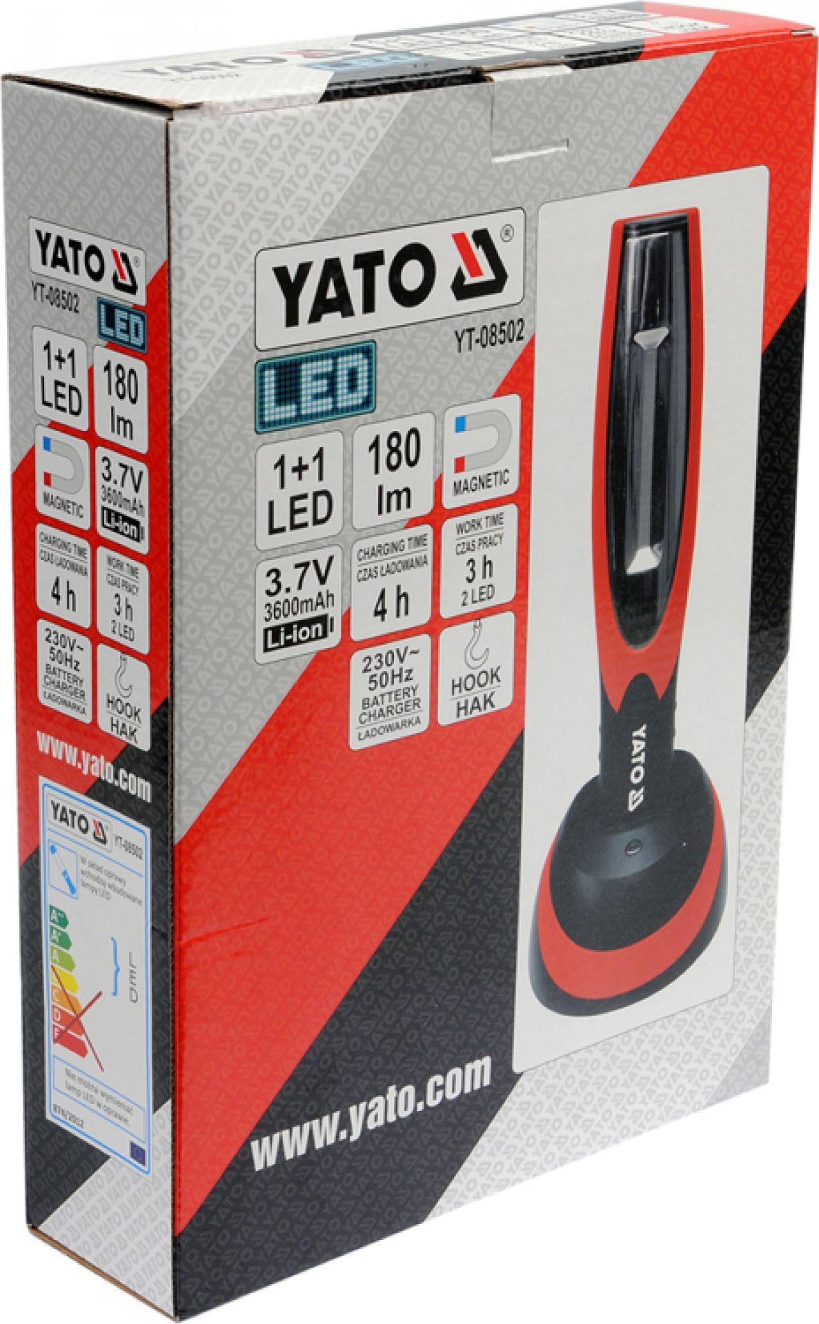 LÁMPARA DE TALLER LI-ION 2IN1 LED MAGNÉTICA YATO - Imagen 8