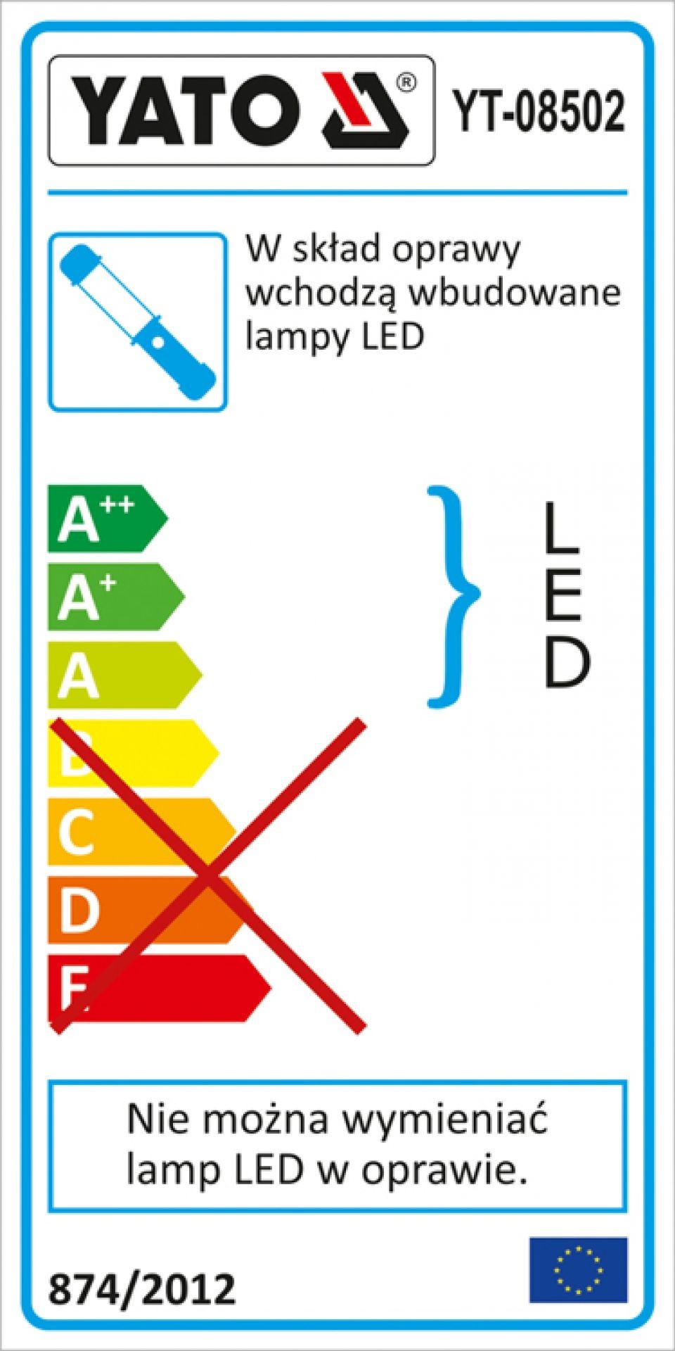 LÁMPARA DE TALLER LI-ION 2IN1 LED MAGNÉTICA YATO - Imagen 10