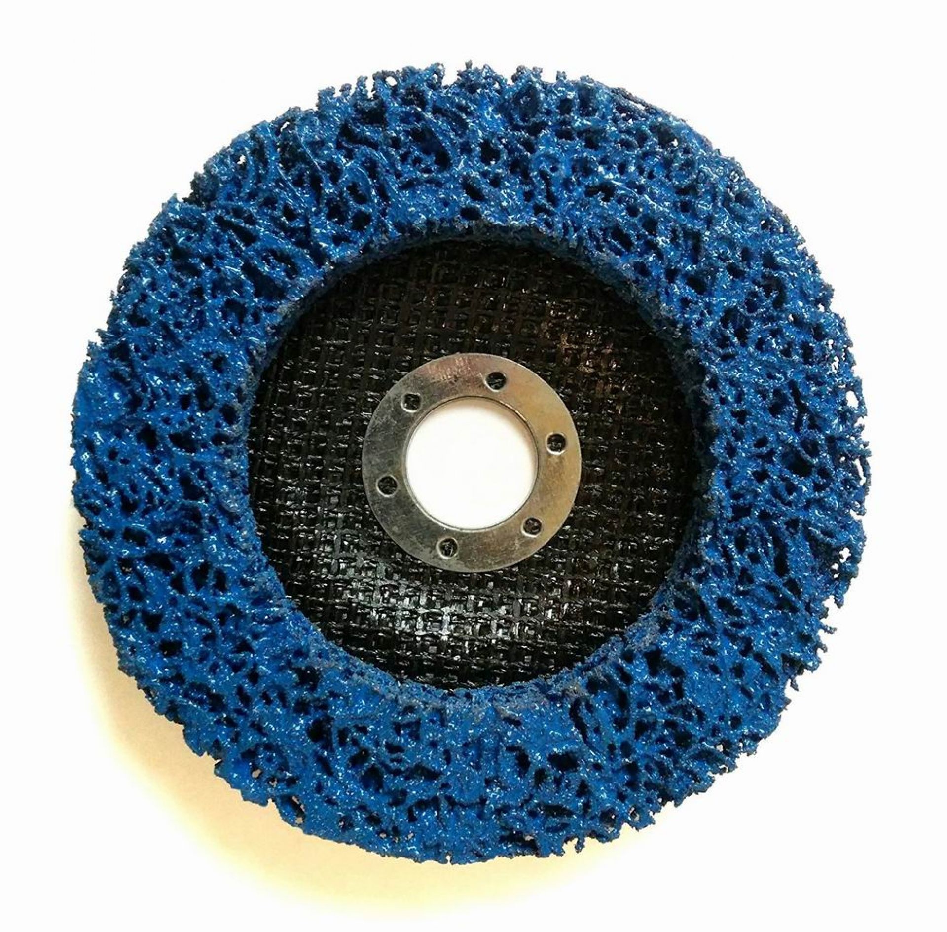 Disco abrasivo muela no tejida 125mm Azul, para limpieza de óxido, pintura, etc.