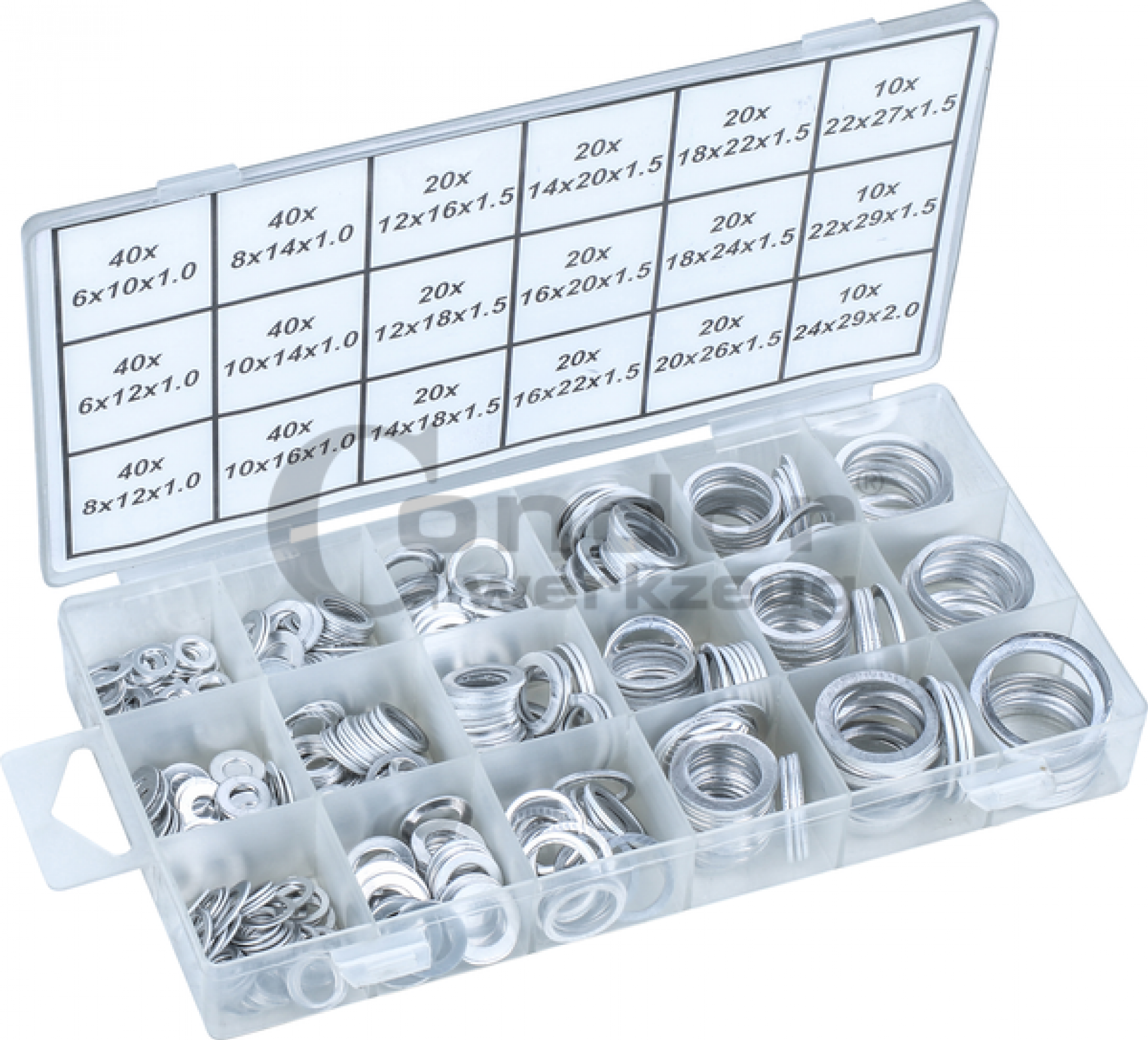 ARANDELAS DE ALUMINIO JUEGO DE ARANDELAS 450 UDS. CONDOR-Alemania