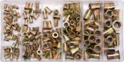 TUERCAS REMACHABLES JUEGO DE TUERCAS REMACHABLES DE ACERO M3- M10, 150 piezas