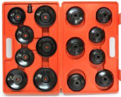 LLAVES DE VASO, VASOS PARA FILTRO DE ACEITE, 15 PIEZAS