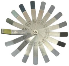 MEDIDOR DE ESPESORES EN PULGADAS MÉTRICAS, DOBLADO 0,05-1 mm SATRA
