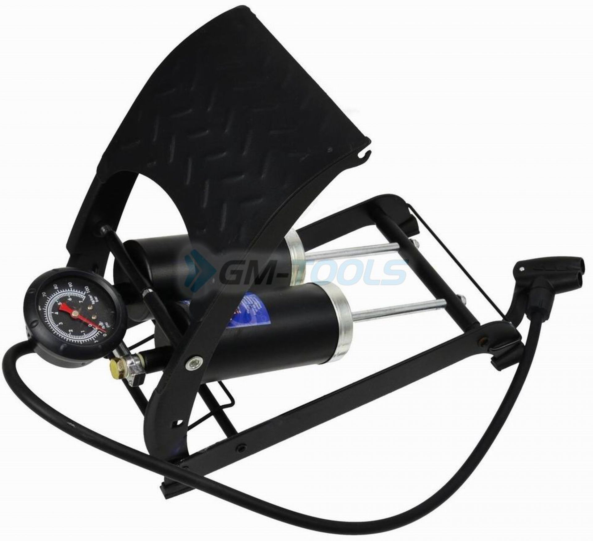 BOMBA DE PIE PARA BICICLETA DE COCHE DE DOS PISTONES - Imagen 3
