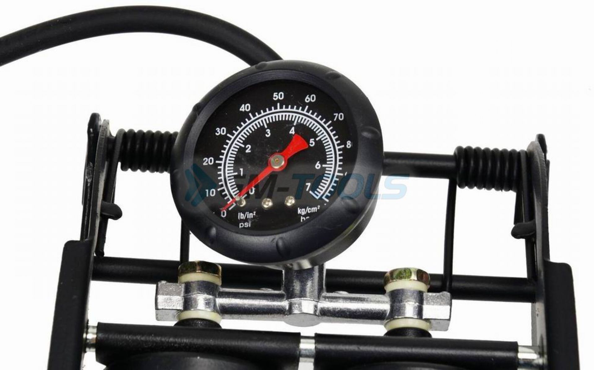 BOMBA DE PIE PARA BICICLETA DE COCHE DE DOS PISTONES - Imagen 4