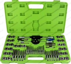 JUEGO DE MACHOS Y TROQUELES MÉTRICOS Y EN PULGADAS 60 UDS.