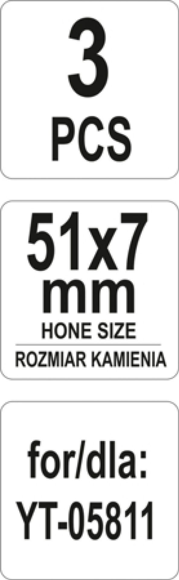 PIEDRAS DE RECAMBIO PARA RODILLO DE BRUÑIDO 2' 51x7mm YT-05811 - Imagen 4