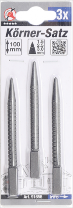 PUNTAS 3 PIEZAS 1.5, 2.5, 3MM, LARGO 10CM
