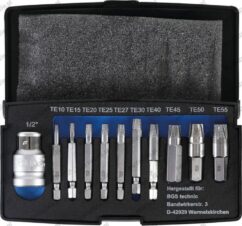 Extractores de pasadores Torx T10-T55, 11 uds. BGS-Alemania