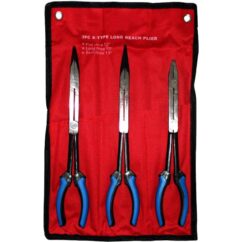 Juego de 3 palas largas de 340 mm con articulación.
