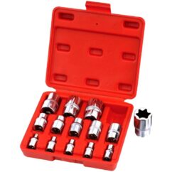 Juego de vasos TORX-E 14 piezas E4-E24 1/4'+3/8'+1/2'
