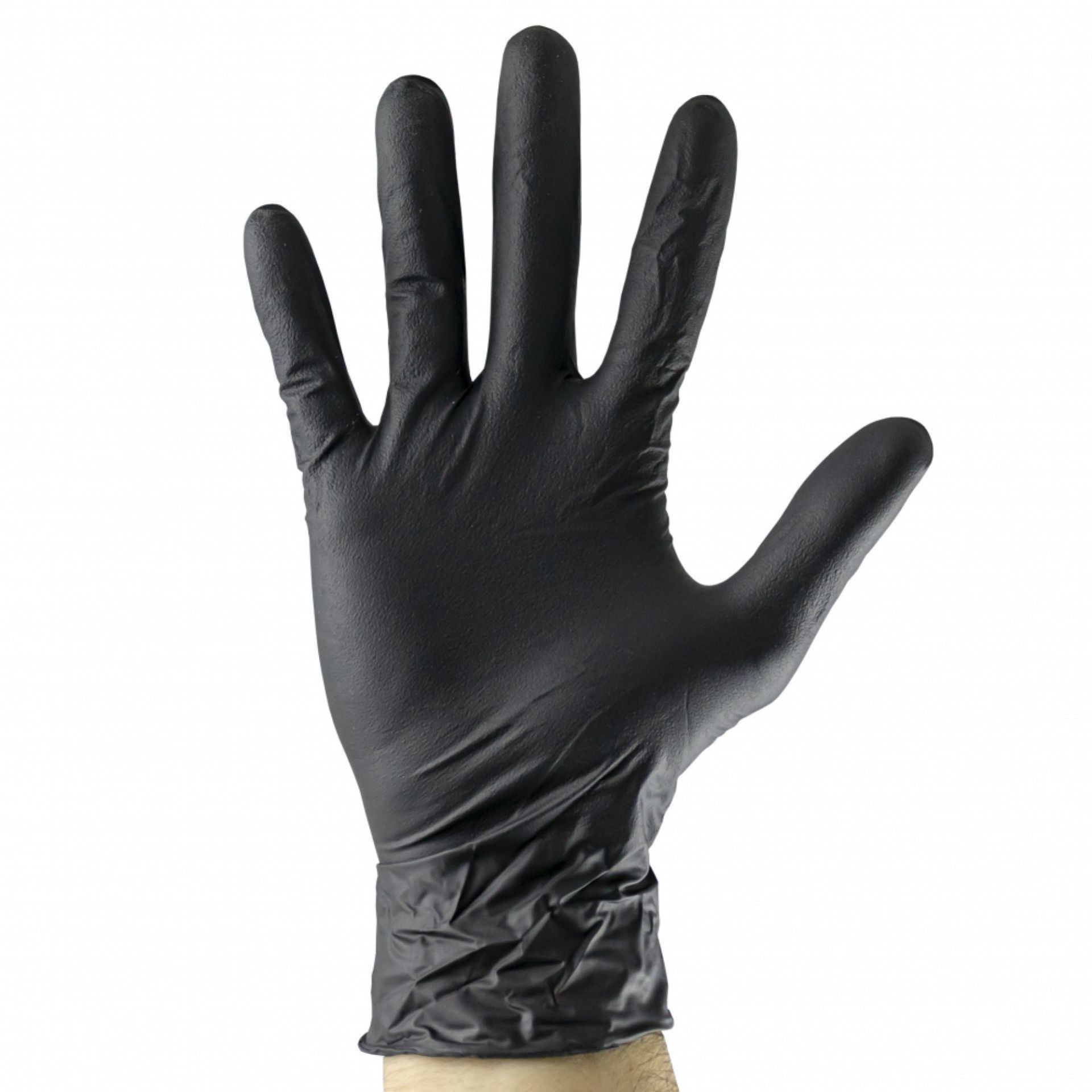 GUANTES PROTECTOROS DE NITRILO, NEGROS, XL, FUERTES, 100 UDS. APROBACIÓN CE - Imagen 3