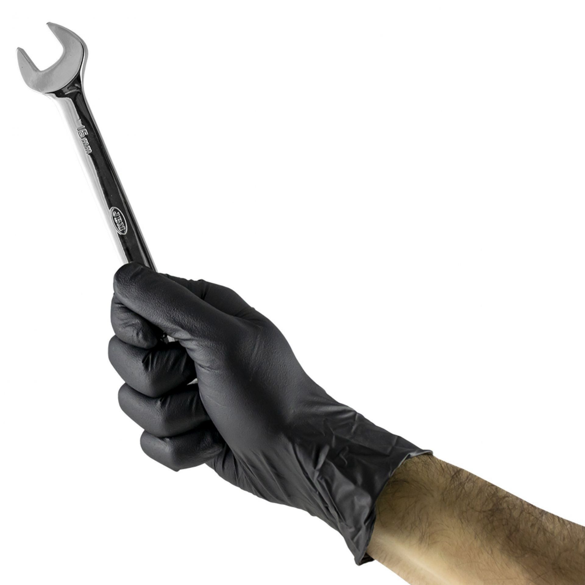 GUANTES PROTECTOROS DE NITRILO, NEGROS, XL, FUERTES, 100 UDS. APROBACIÓN CE - Imagen 4