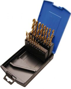 Brocas HSS de titanio de 1-10 mm, 19 uds. para acero inoxidable, soldaduras, etc. BGS-technic Alemania