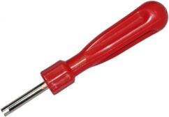Destornillador para válvulas de válvulas en ruedas de automóviles.