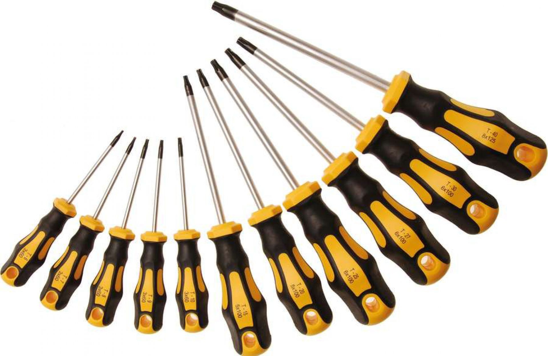 Destornilladores Torx T6-T40 con orificio, magnéticos, juego de 11 piezas.