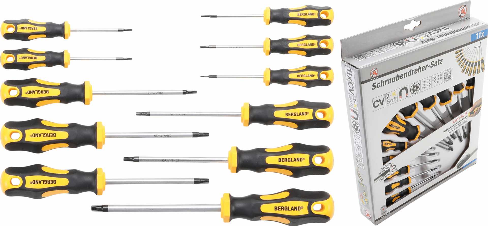 Destornilladores Torx T6-T40 con orificio, magnéticos, juego de 11 piezas. - Imagen 3