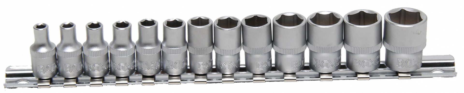 VASOS 6 LADOS 1/4'' 4-14 MM 13 PZS BGS-Technic, Alemania