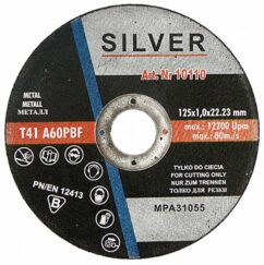 DISCOS CORTE METAL 125x1.0 PLATA