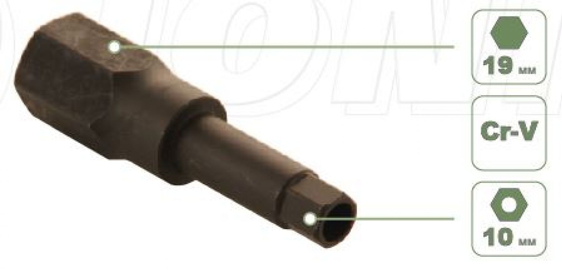 Vaso con llave allen para inyectores con orificio 6,5 H10mm BOSCH CRD CRD, Jonnesway - Imagen 5