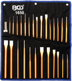 PUNZONADOR, CORTADOR, PUNZONADOR, CORTADOR, JUEGO DE 28 PIEZAS. BGS-ALEMANIA