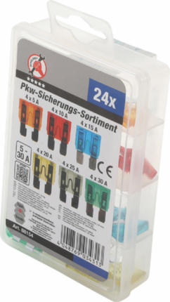 FUSIBLES PARA COCHE JUEGO DE 24 UNIDADES 5A-30A