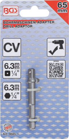 ADAPTADOR PARA TALADROS Y VASOS 1/4'' X 1/4''