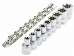JUEGO DE VASOS TORX INTERNOS E10 E24 9 UD. E-TORXY
