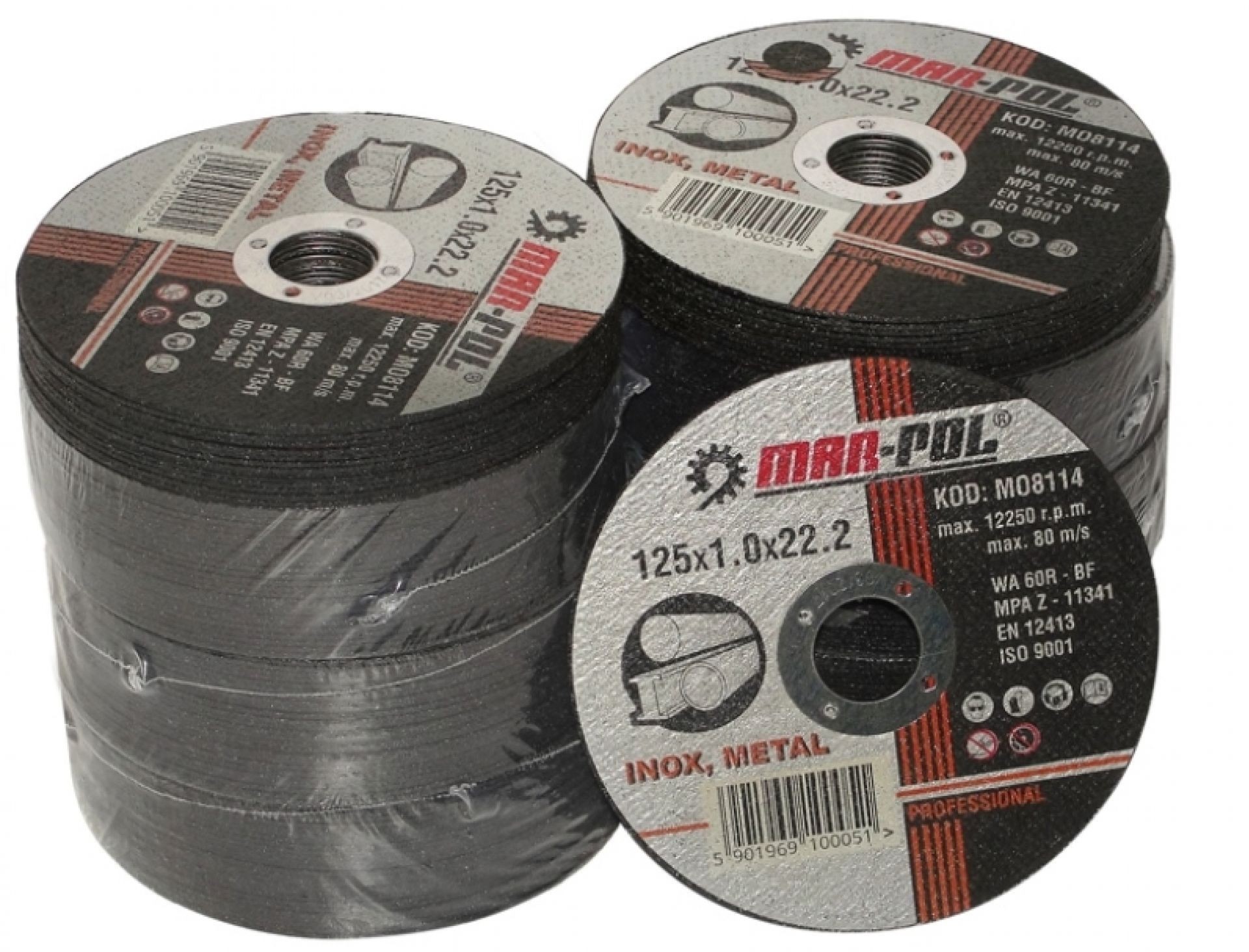 DISCOS CORTE METAL ACERO INOX 125x1.0x22.2