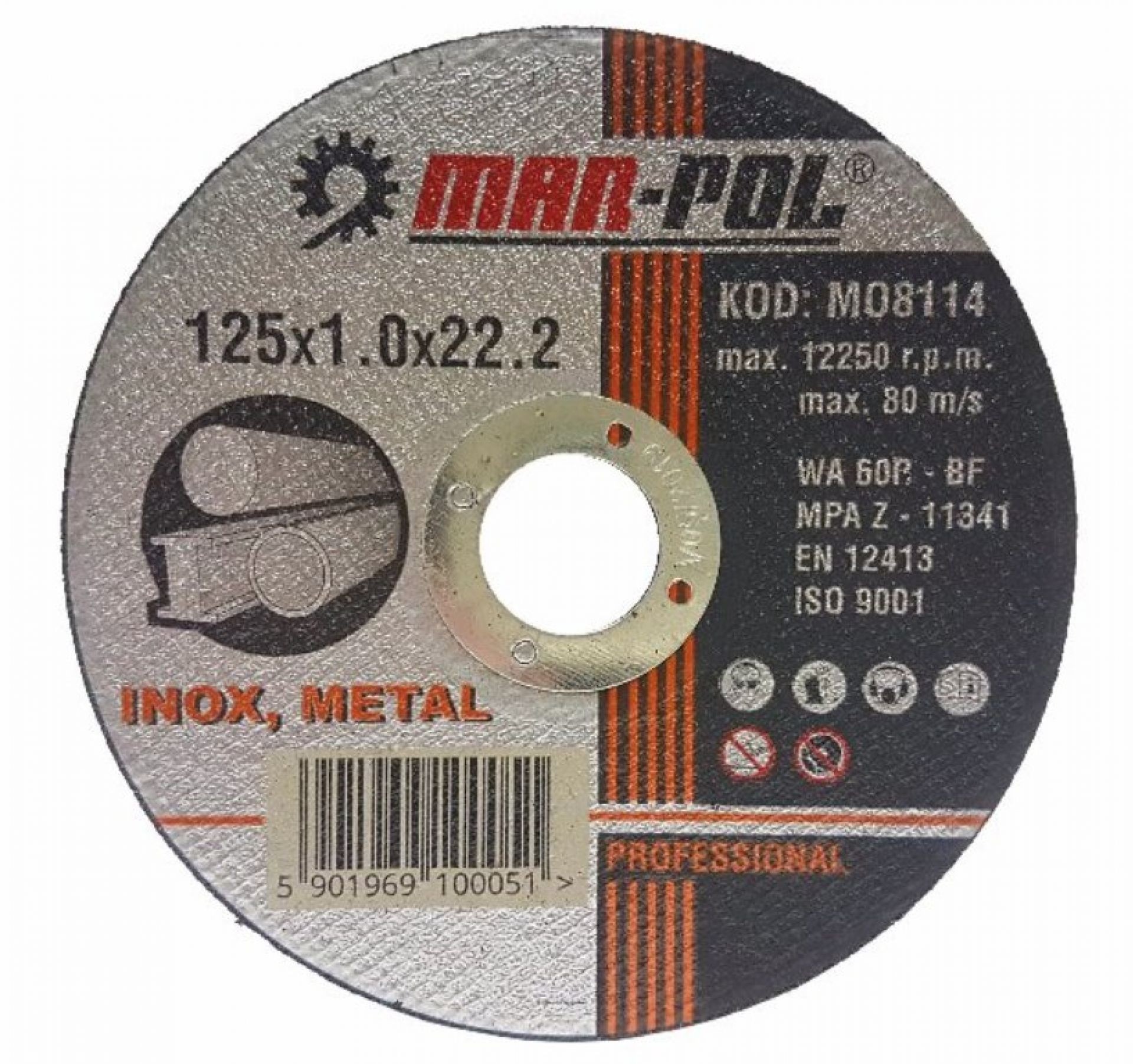 DISCOS CORTE METAL ACERO INOX 125x1.0x22.2 - Imagen 3