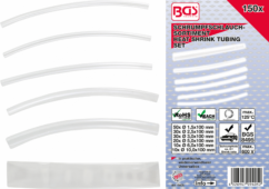 TUBOS TERMORETRÁCTILES TRANSPARENTES 1.5-10mm 150 UD. BGS-Alemania