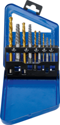Removedores para tornillos rotos 2-7,5 mm + brocas, titanio, BGS-Alemania
