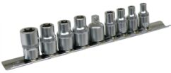 JUEGO DE VASOS TORX 9 PIEZAS 1/4'' 3/8''