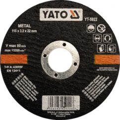 DISCO CORTE METAL ACERO INOX 125x1.2x22.2 YATO
