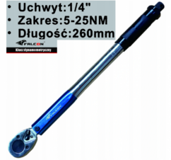 LLAVE dinamométrica 1/4'' 5-25 NM CON BLOQUEO DE RUEDA