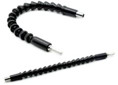 Extensión flexible y articulada para puntas de destornillador de 1/4', 300 mm