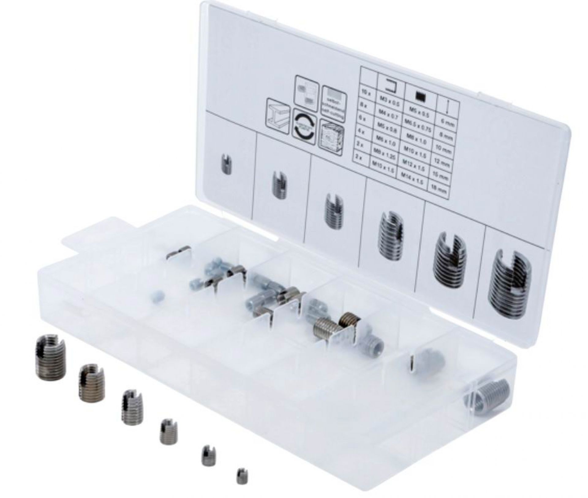 Casquillos para reparar y reducir roscas M3-M14, ranura, 32 piezas, BGS-Alemania - Imagen 5