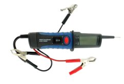 Comprobador digital de voltaje 0-24V LCD + linterna, polaridad, continuidad, polaridad, etc.