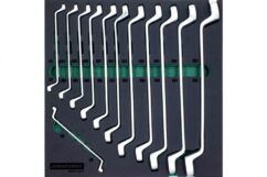 Llaves combinadas acodadas en inserto de EVA de 6-32 mm, juego de 12 piezas. Jonnesway