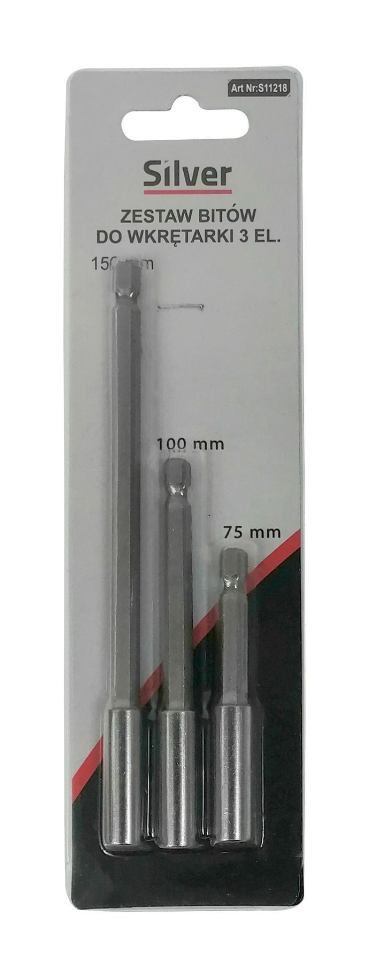 Portapuntas magnéticos, adaptadores para destornilladores 3 uds. 75+100+150mm