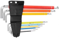 Llaves Allen de colores con bola 1,5 – 10,0 mm Juego de 9 llaves Allen