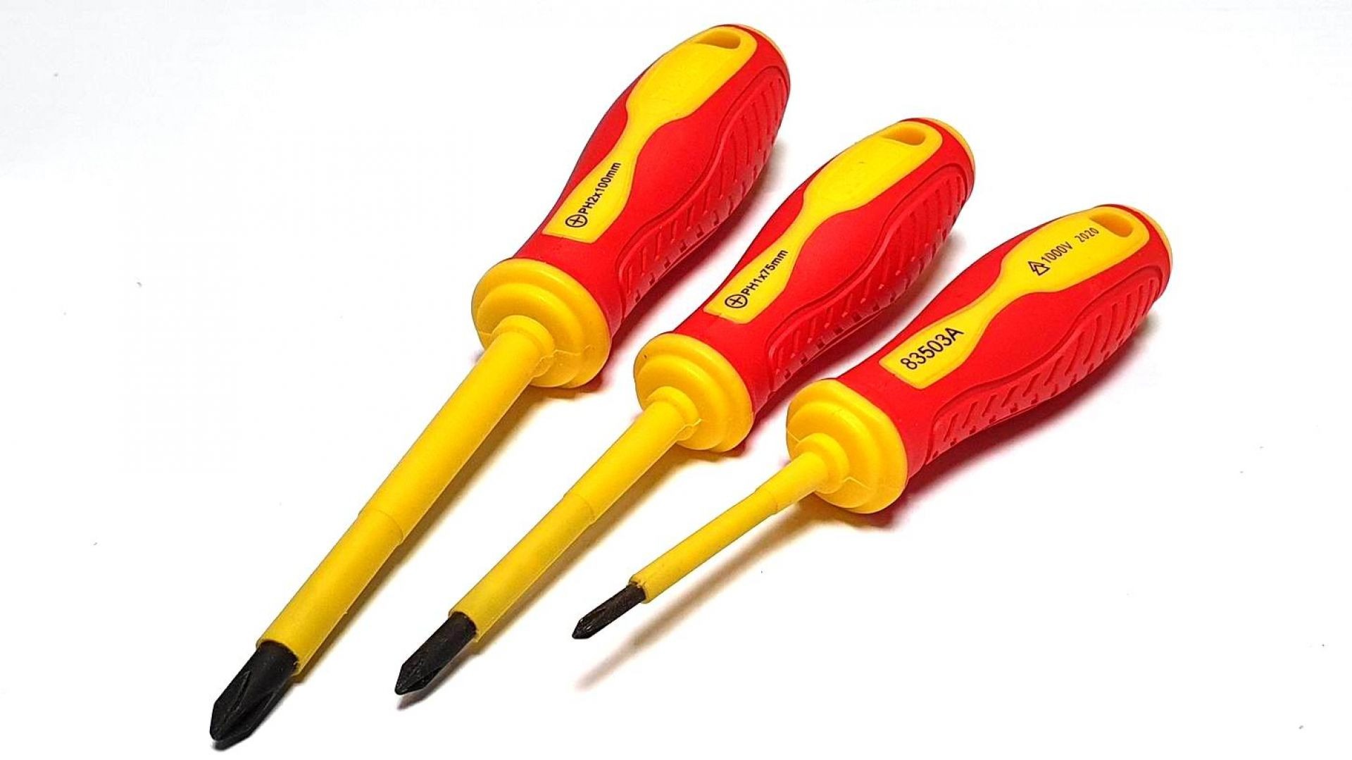 JUEGO DE DESTORNILLADORES AISLADOS 1000V 6 PIEZAS + COMPROBADOR DE TENSION ELECTRICISTA - Imagen 5