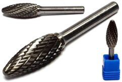 Fresa lima rotativa para metal acero 12x32mm, mango 6mm